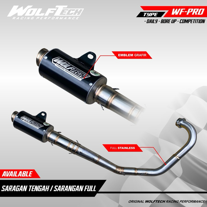 Knalpot MX King Fullsystem type Knalpot roadrace by Wolf Tech Racing