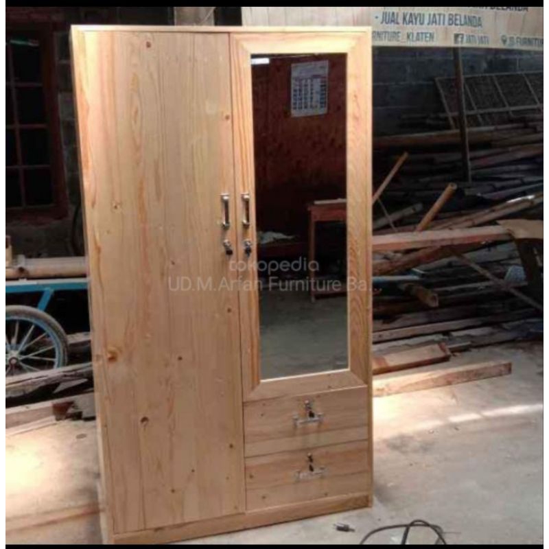 lemari baju bahan full kayu jati belanda