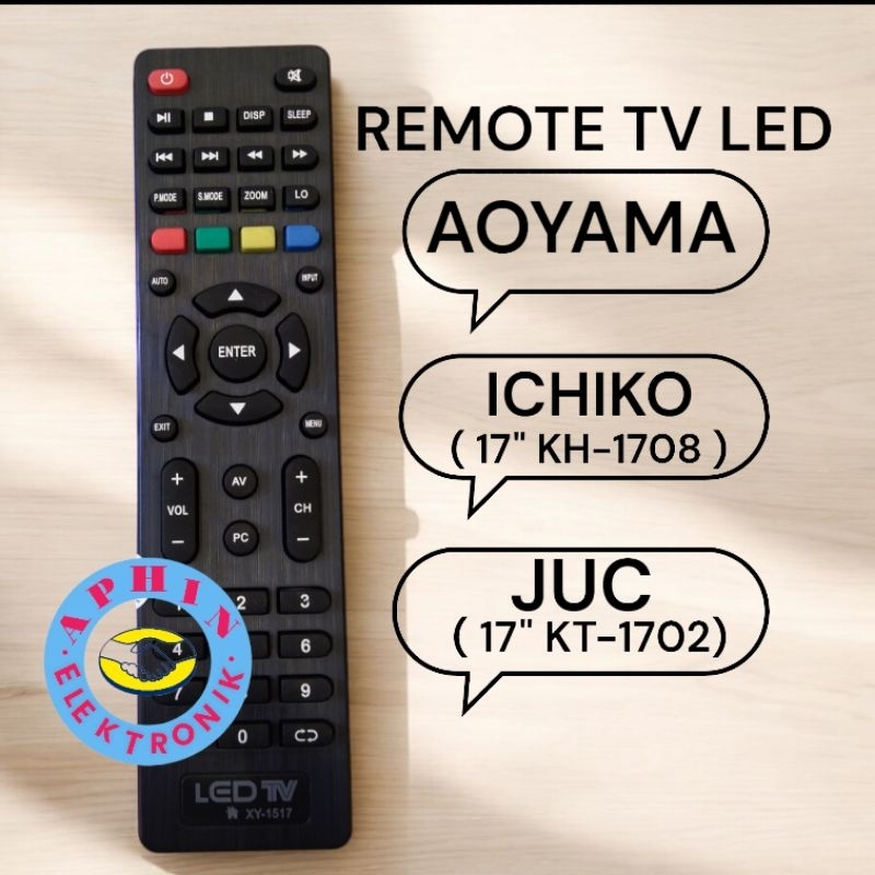 Remote tv LED Aoyama remote tv JUC Remot TV Ichiko