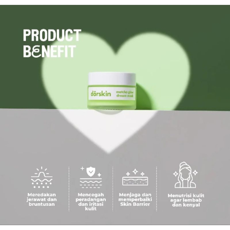 DORSKIN MATCHA MOISTURIZER SLEEPING MASK