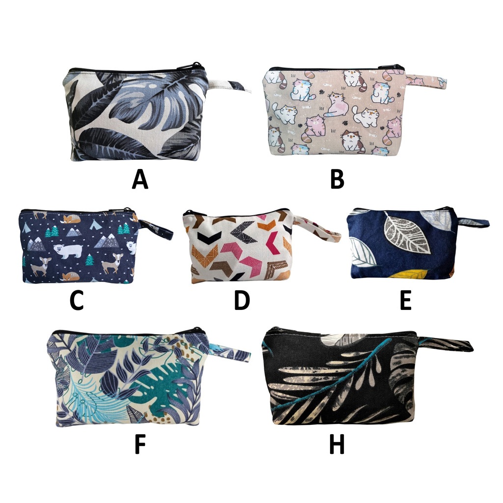 Pouch Dompet Tempat Serbaguna bahan Kanvas bisa untuk Make Up Kosmetik Gadget Hp Uang