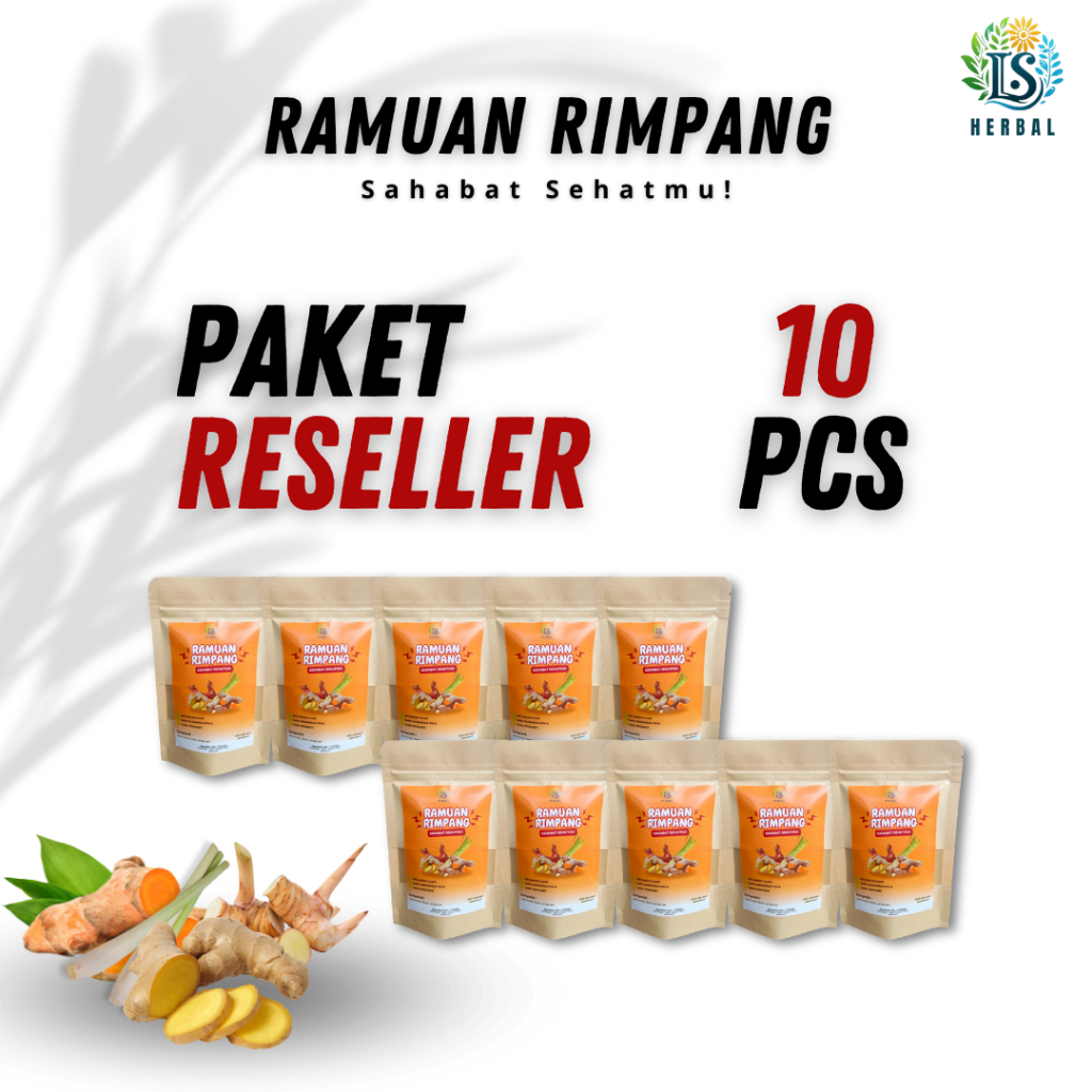 

Ramuan Rimpang by LS Herbal - PAKET RESELLER 10 pcs - 100% Rempah Asli Indonesia