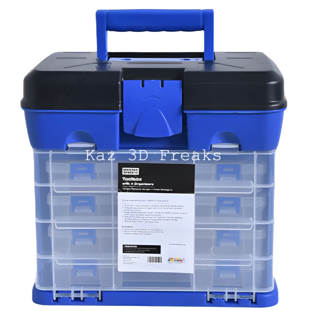 Toolbox Tamiya Krisbow MasterSpace Aksesoris Kotak Wadah Tas Perkakas Box Mini 4WD Organizer Part - 