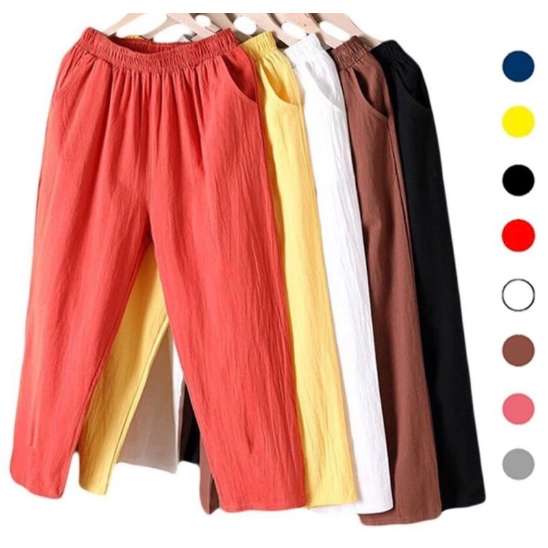 Celana linen 7/9 Wanita / Celana Linen wanita Corapants / Bagy Pants Wanita