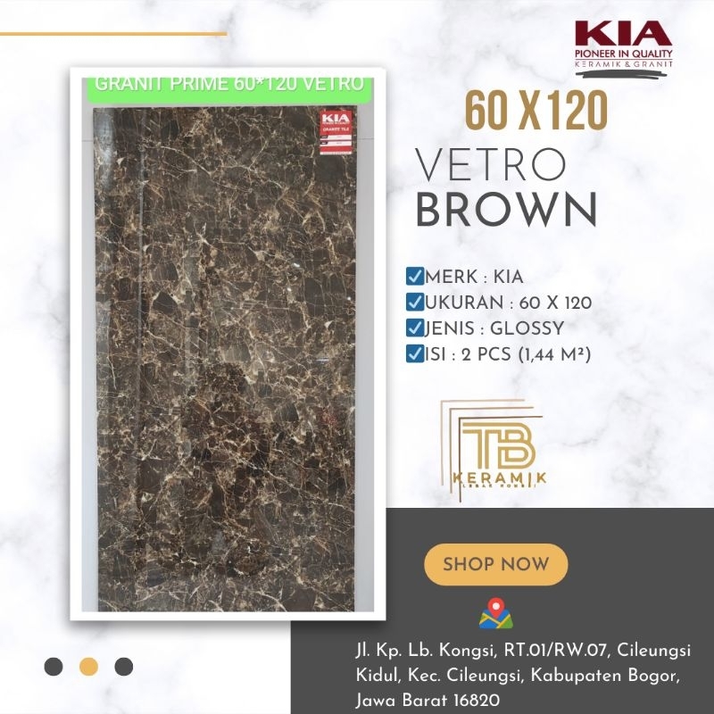Lantai Granit 60x120 KIA Great A / Kw1 -  Vetro Brown