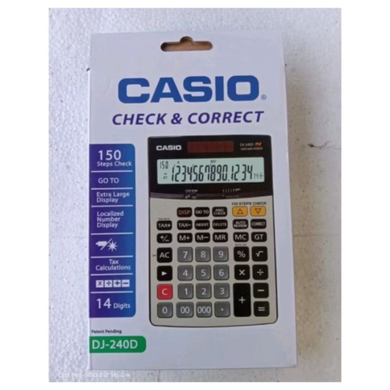 

KALKULATOR CASIO DJ 240D 14 DIGIT /ALAT HITUNG CASIO LENGKAP DJ240D