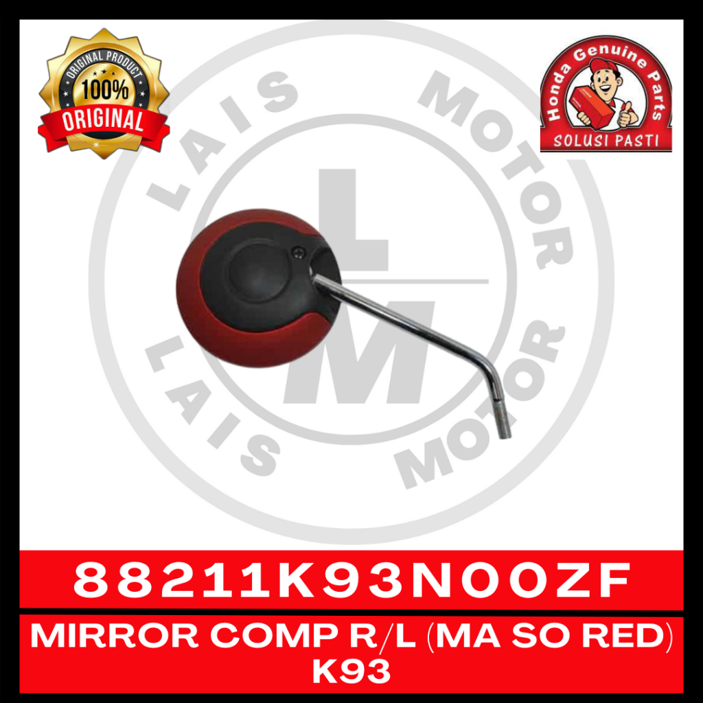 Spion Kanan/Kiri (Merah Doff) Scoopy ESP K93, Scoopy New K2F 88211K93N00ZF Original AHM