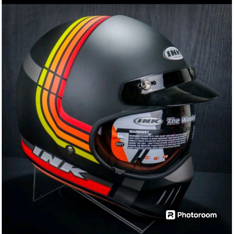 INK HELM TROOPER BORDERLINE | MATT BLACK RED | RETRO CLASSIC DDRING