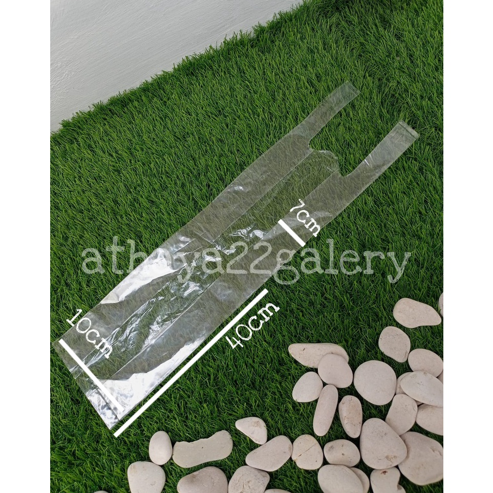Klaim promo Kantong Plastik Kresek PE Bening ukuran 1 isi 1pcs cocok untuk 2 cup minuman