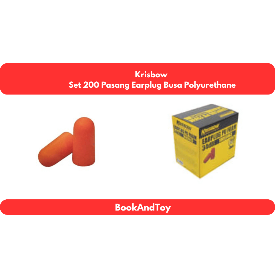 Krisbow Set 200 Pasang Earplug Busa Polyurethane
