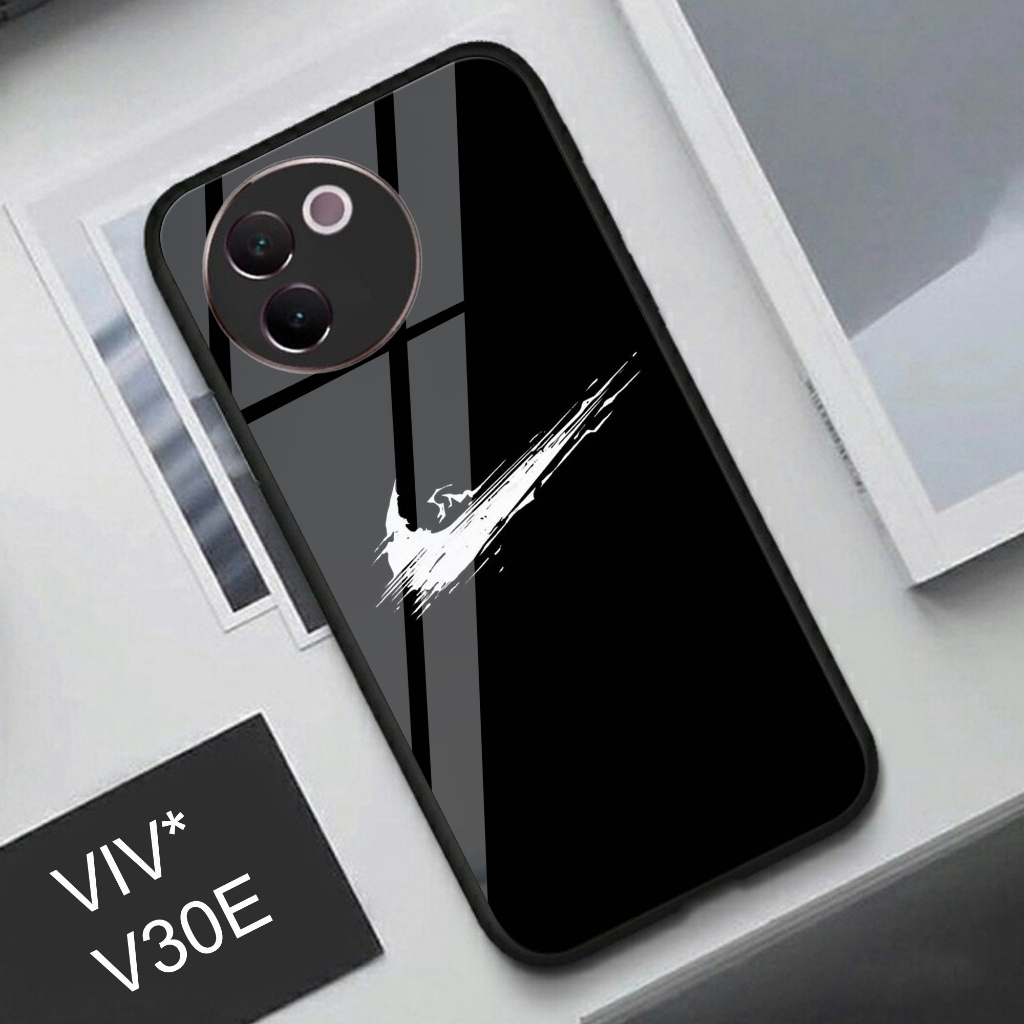 (Q72) Softcase Glass Kaca Vivo V30E - Case Hp Terbaru Anti Air TPU VIVO V30E