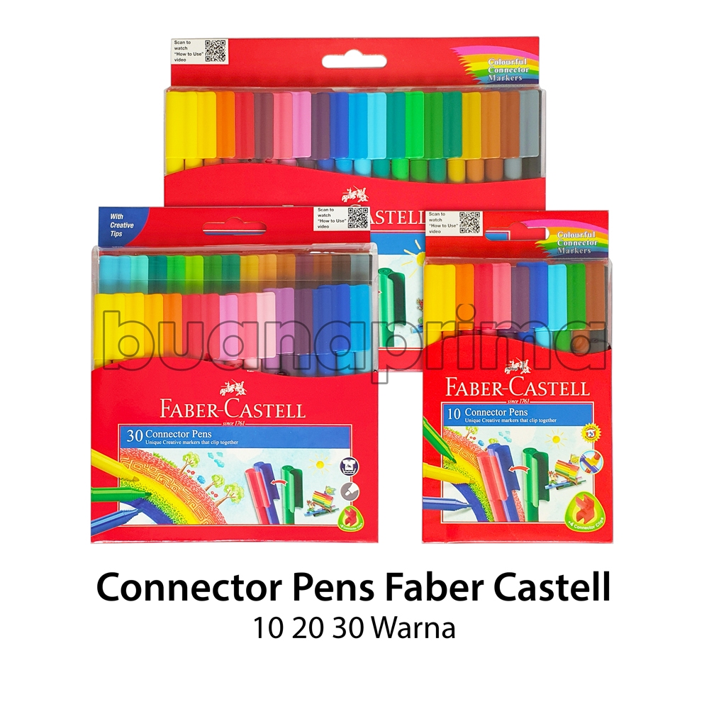 

Connector Pens Faber Castell 10 20 30 Warna Spidol Colors Gift Conector
