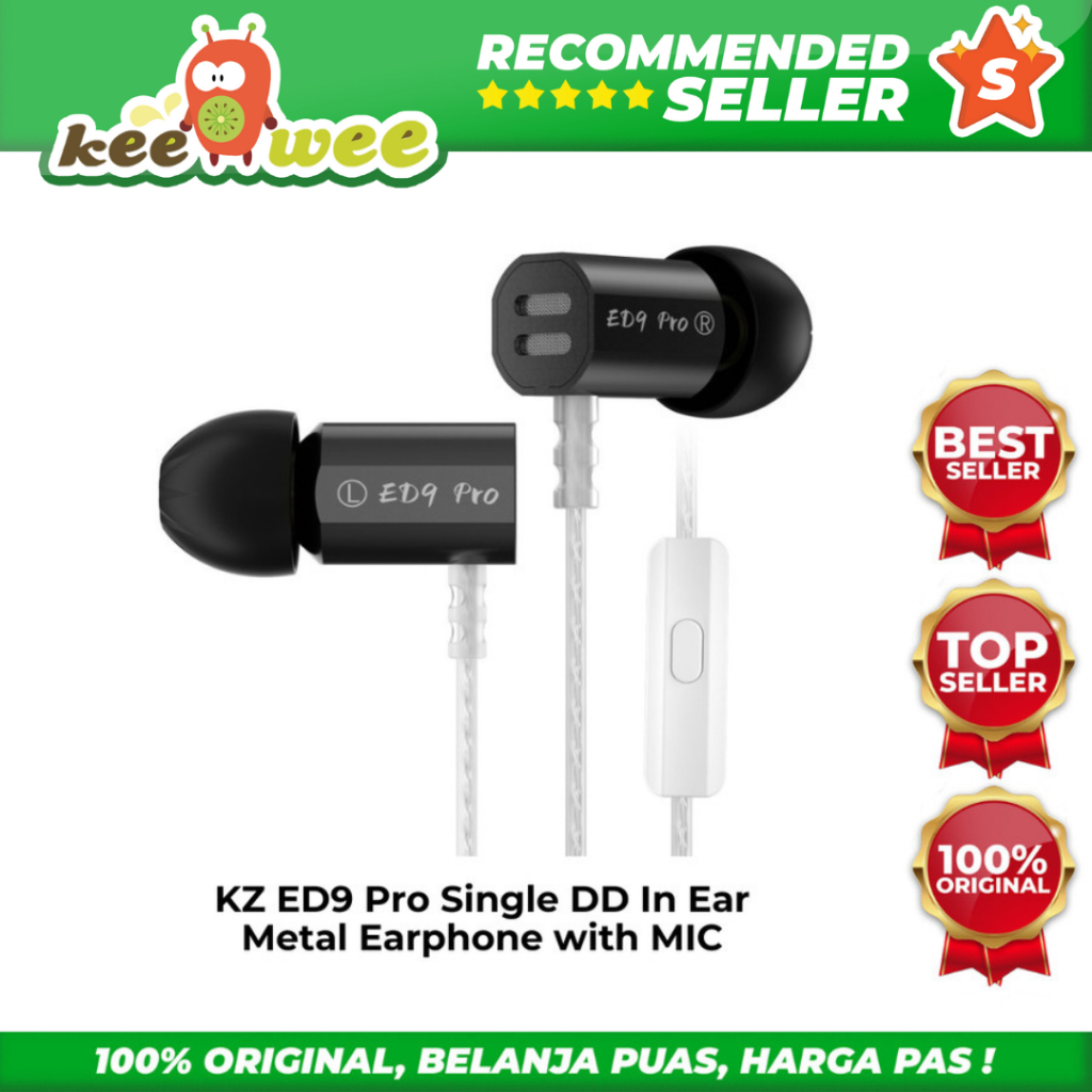 KZ ED9 Pro Single DD In Ear Metal Earphone with MIC
