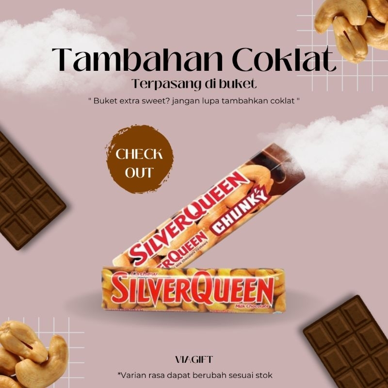 

❤️VIAGIFT❤️ Silverqueen tambahan coklat untuk buket coklat silverqueen chunky bar snack