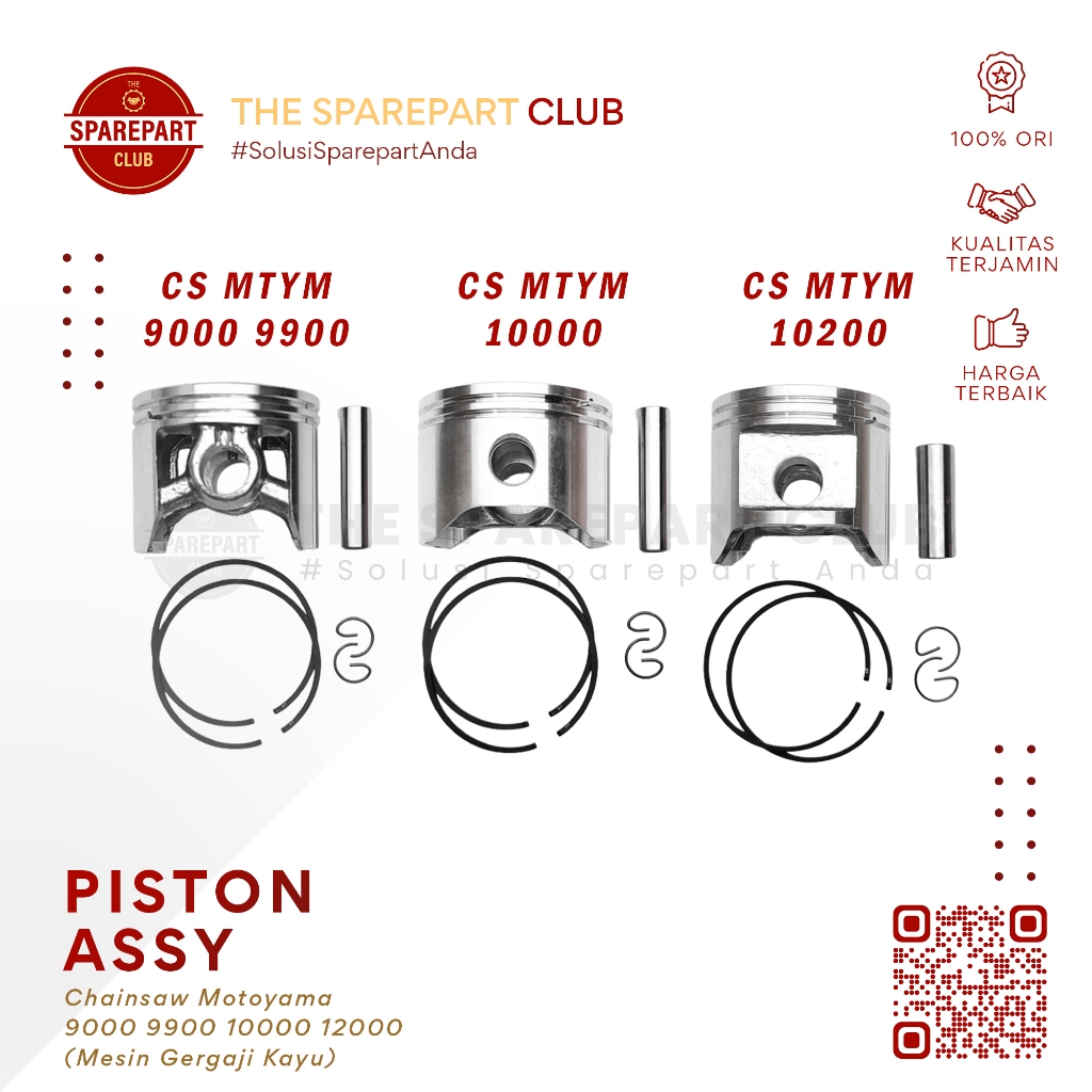 Seher Mesin Chainsaw Motoyama 8000 8800 9000 9900 10000 10200 - Piston Assy