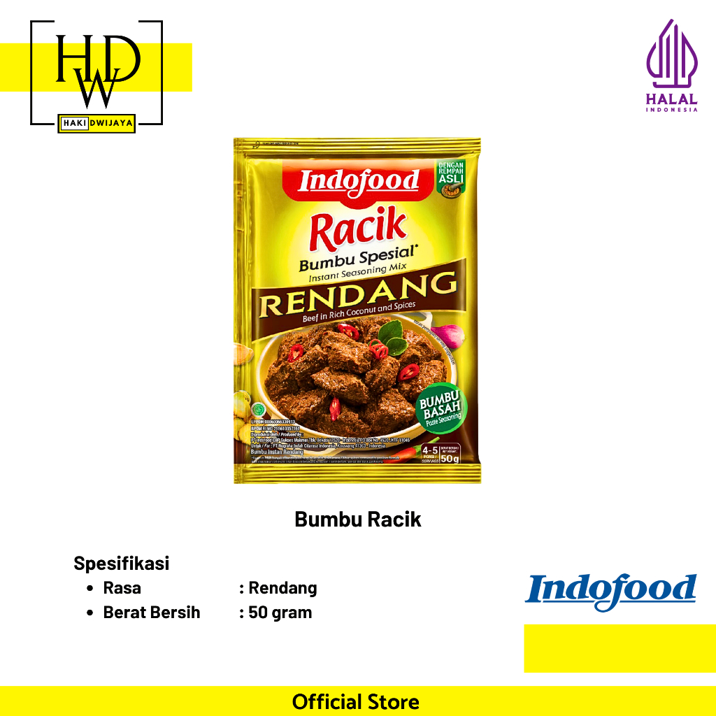 

[50gr] Indofood Racik Bumbu Spesial Rendang