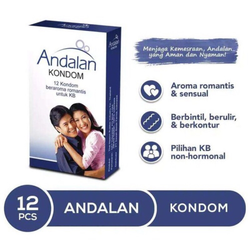 KONDOM ANDALAN 12s isi 12 Sachet Anti bocor