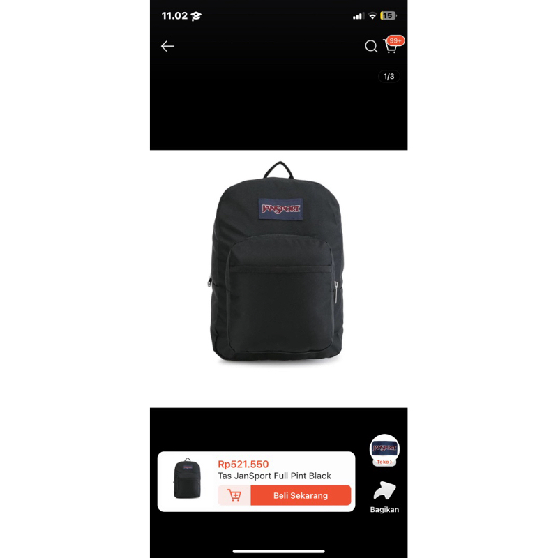 (negotiable) jansport full print black backpack ransel