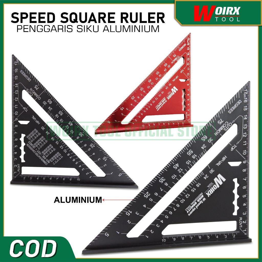 

Speed Square 7" inch Black Penggaris Siku Segitiga