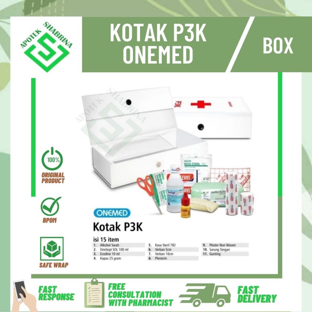 KOTAK P3K ONEMED Kotak P3K Mobil Isi lengkap