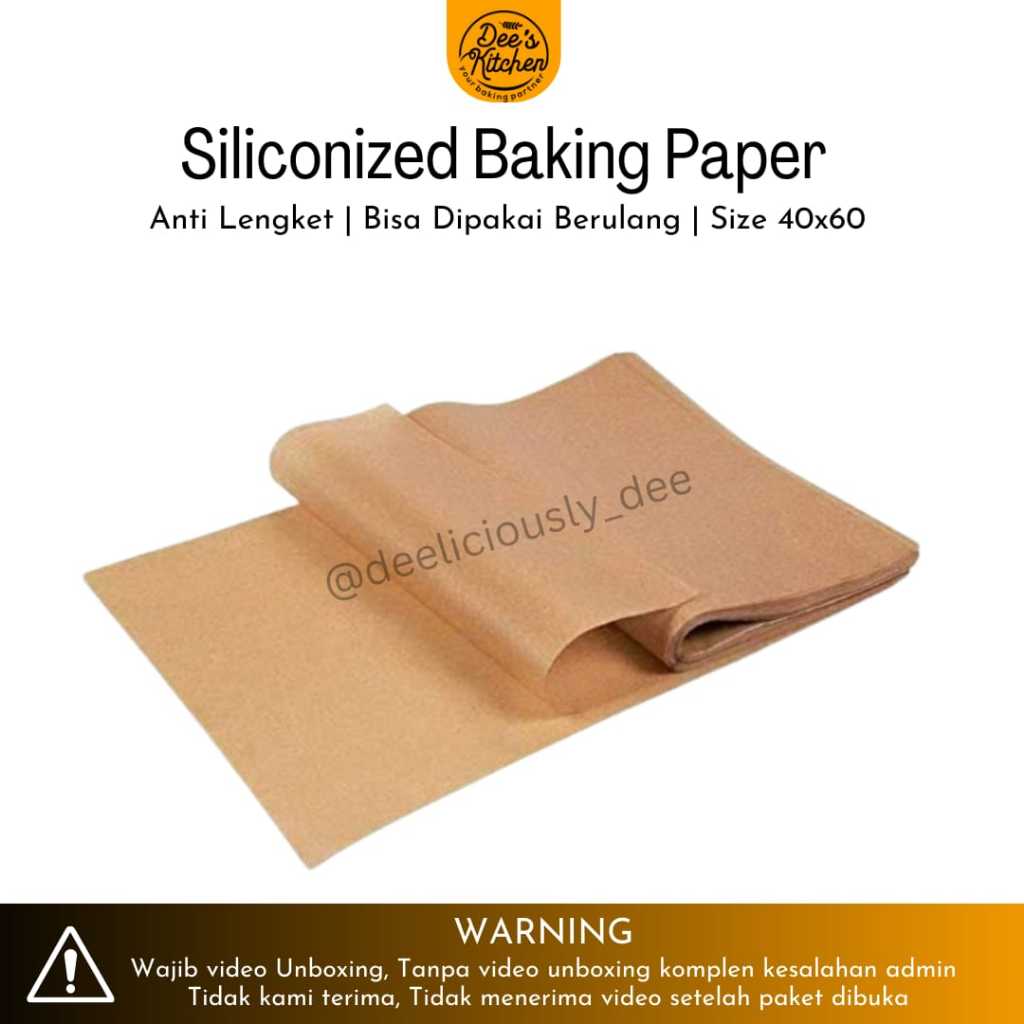 (1 tube isi 20lembar)Siliconized Baking Paper/Kertas Baking Anti Lengket