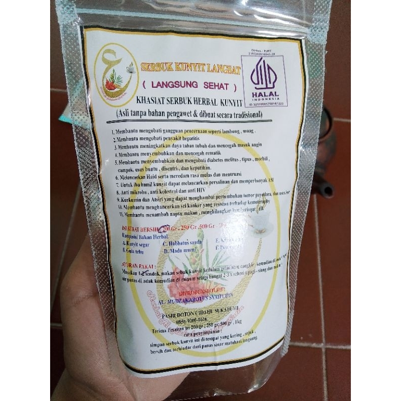 

serbuk herbal kunyit kemasan 200g khas_nusantara,ala_rumahan,alami,sehat