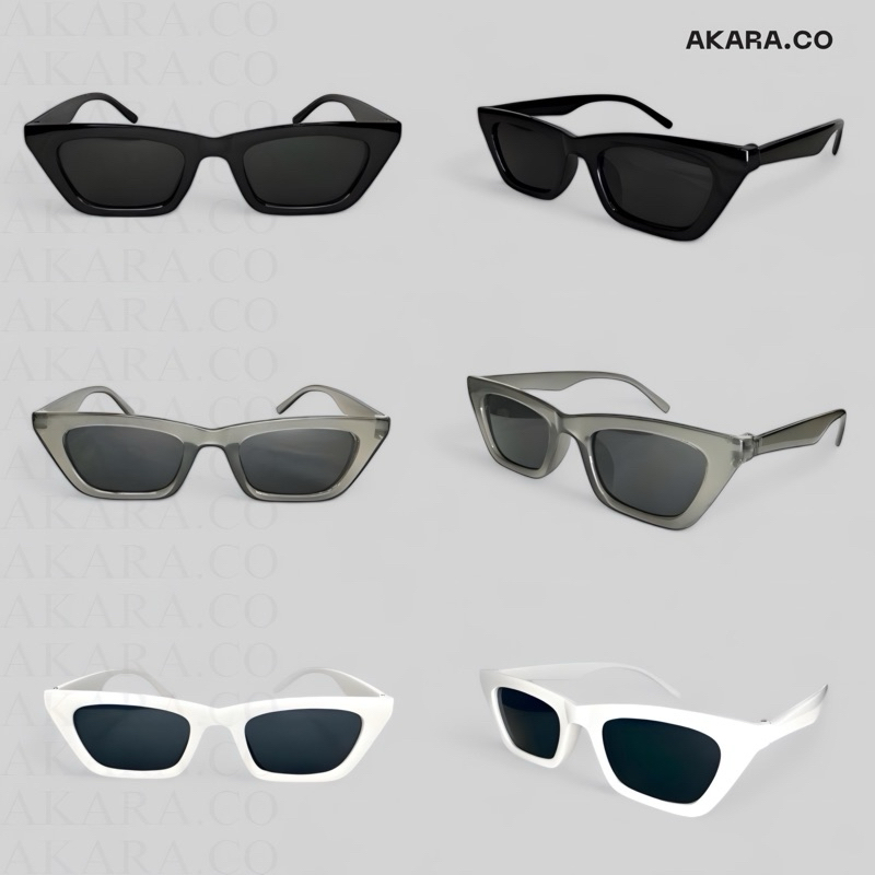 AKARA-002 | KACAMATA HITAM PRIA/WANITA | KACAMATA PERSEGI PANJANG HITAM TRANSPARAN KACAMATA KOREAN K