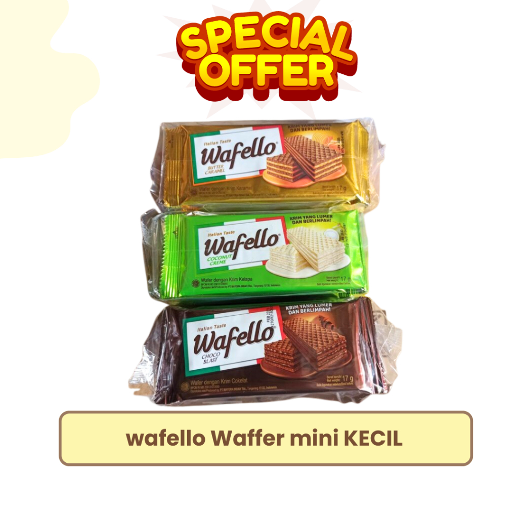 

ECER - Roma Wafello Wafer Coklat Choco Blast - Butter Caramel 37gr