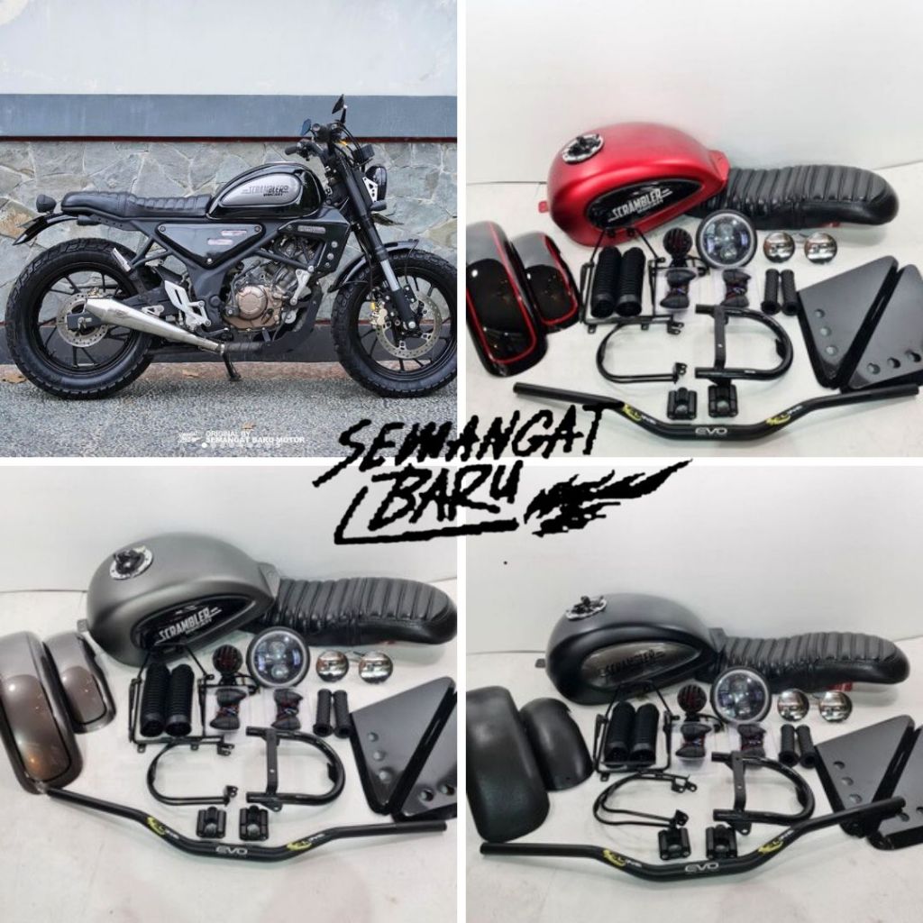 PAKET JAPSTYLE CB150R, CBR150 FULLSET PAKET SCRAMBLER CUSTOM COSTUM COSTUME KOSTUM KASTEM CASTEM  BO