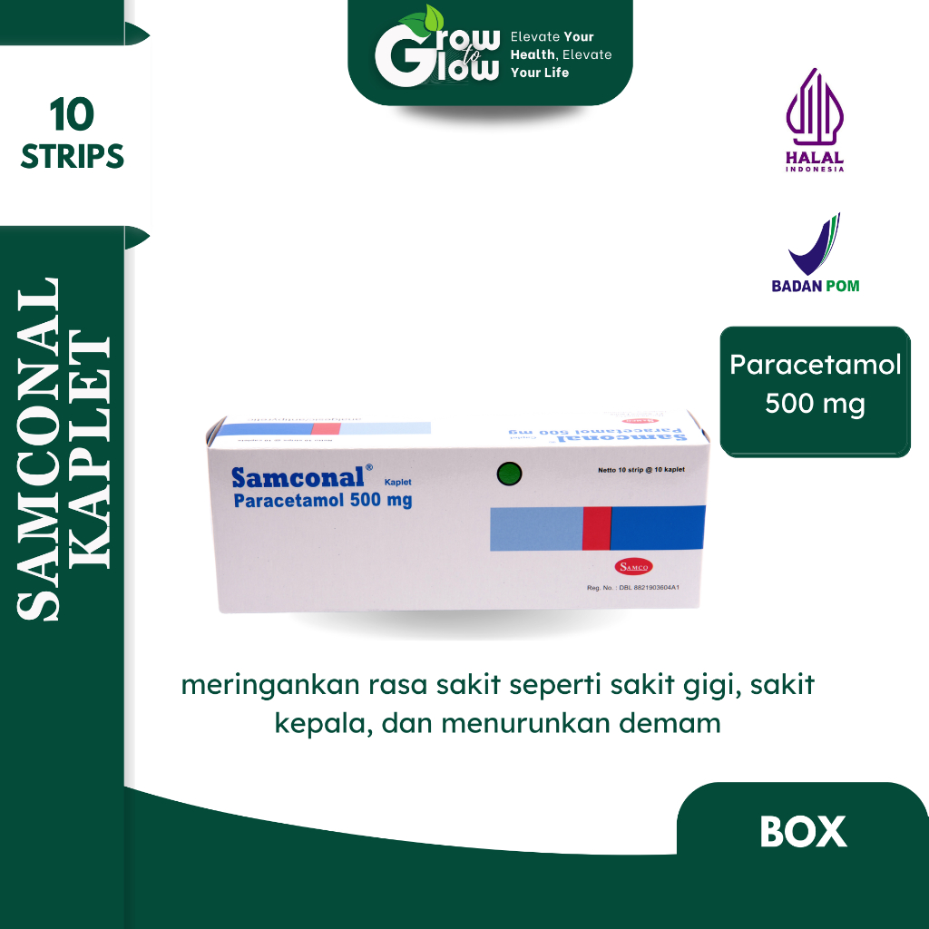 Samconal Box isi 100 Tablet / Paracetamol 500mg