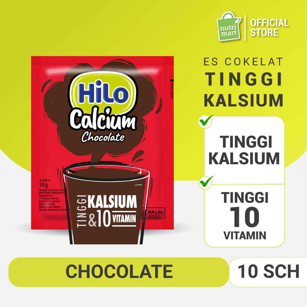 

HiLo Chocolate 10 Sachet - Minuman dengan Cokelat Tinggi Kalsium dan Tinggi 10 Vitamin Praktis dalam Sachet