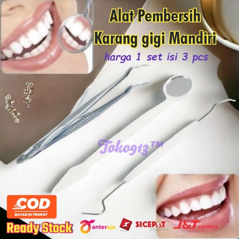alat pembersih karang gigi mandiri 1 set / set alat pembersih karang gigi mulut