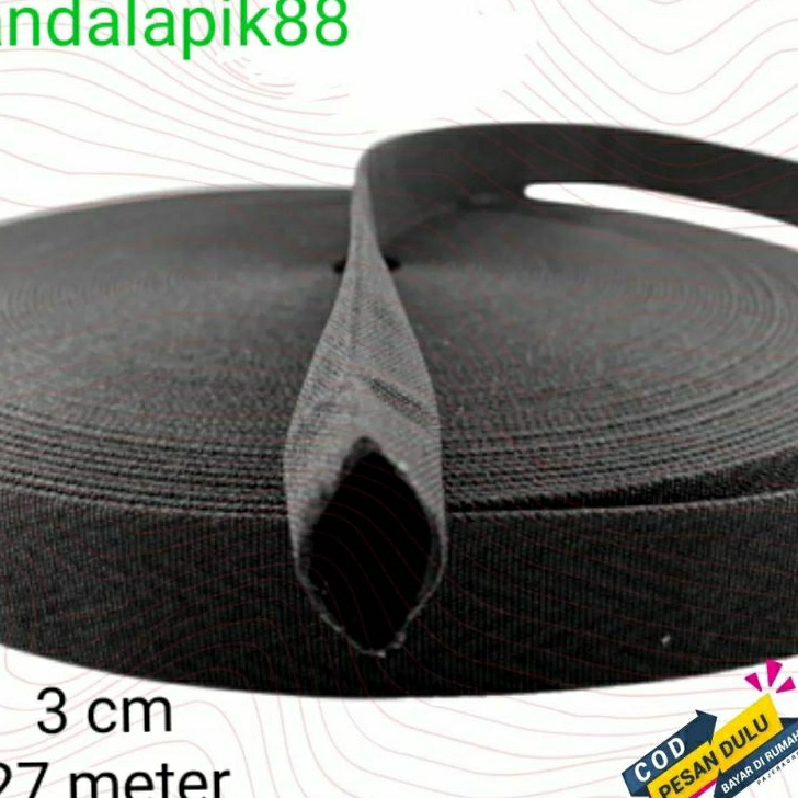 FG2 bisban tebal webbing tubular bisban bolong ukuran 3 cm bisban tas bisban murah