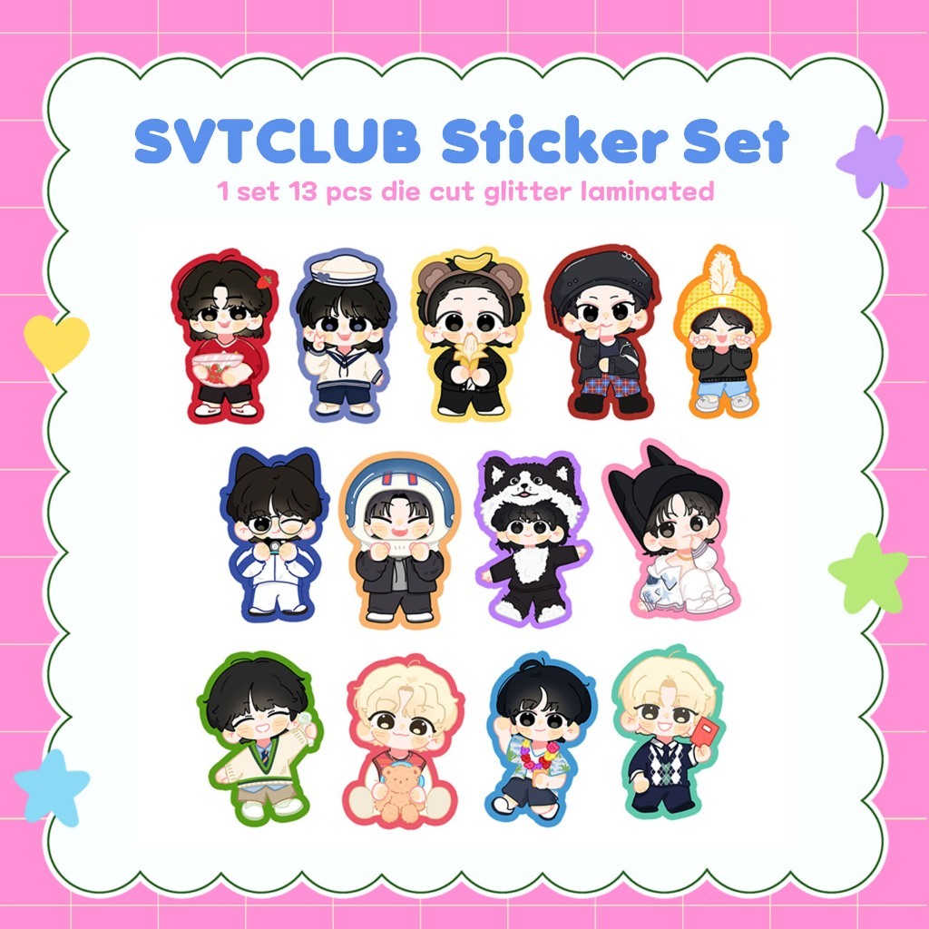 

SEVENTEEN DIE CUT STICKER SET GLITTER