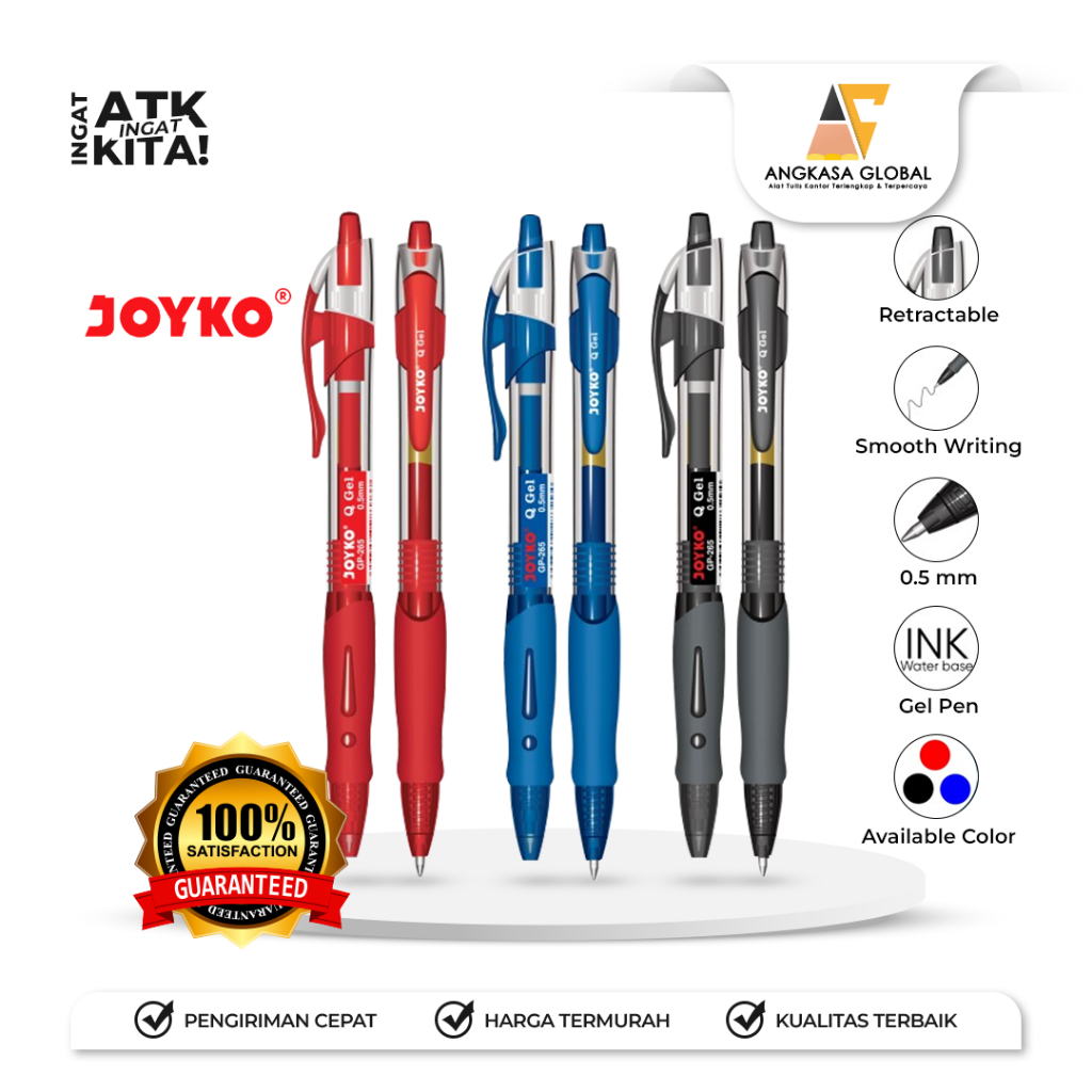

JOYKO PULPEN GEL/ GEL PEN GP-265 Q GEL 0.5mm (1PC)