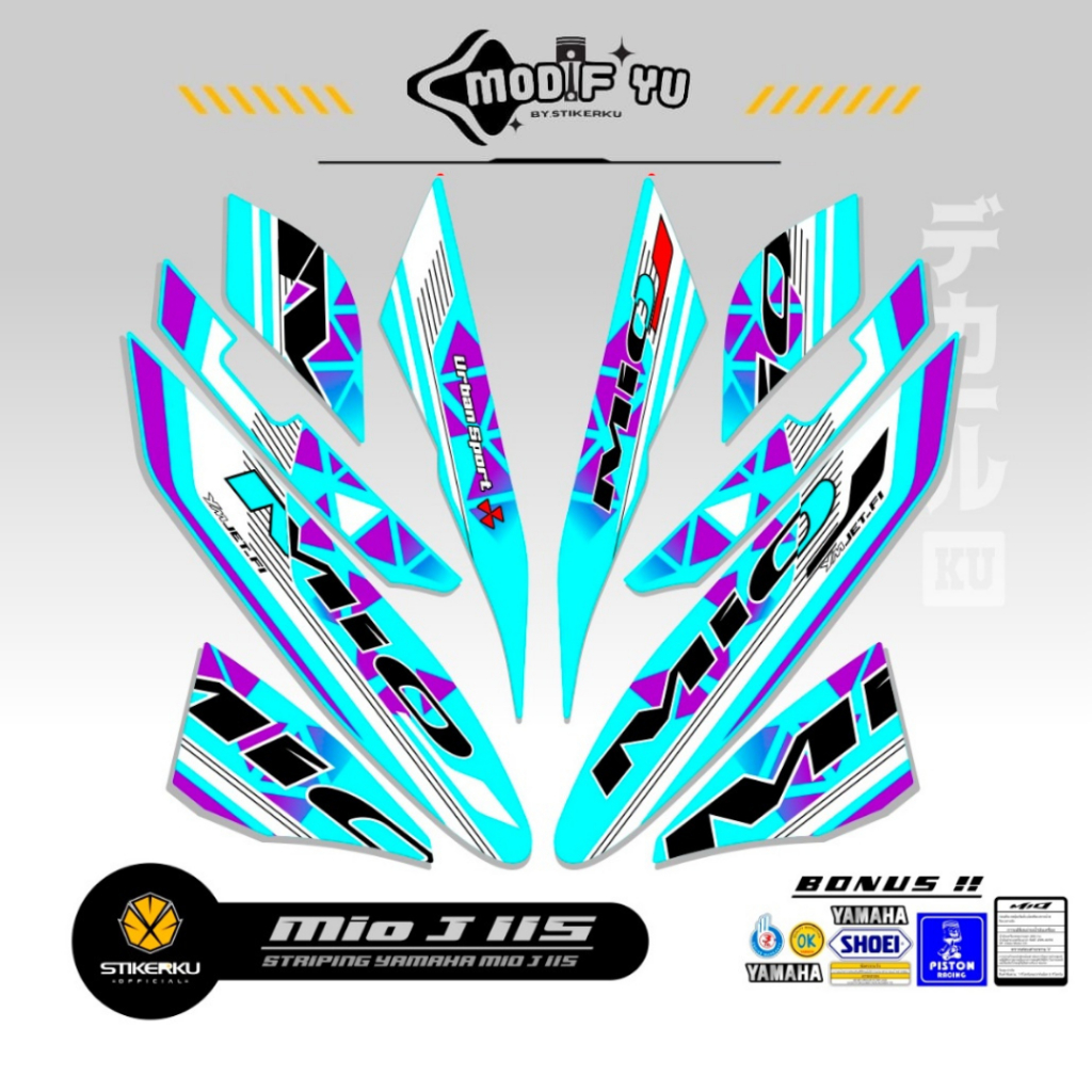STRIPING MIO J / MOTIF 6 / STIKER MIO GT / STICKER YAMAHA MIO J / GT THAILAND PREMIUM / STREPING / S