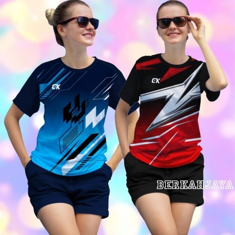 ( COD ) KAOS OLAHRAGA WANITA BAJU VOLLY WANITA BAJU SENAM WANITA JUMBO KAOS TRAINING RUNNING SIZE ML