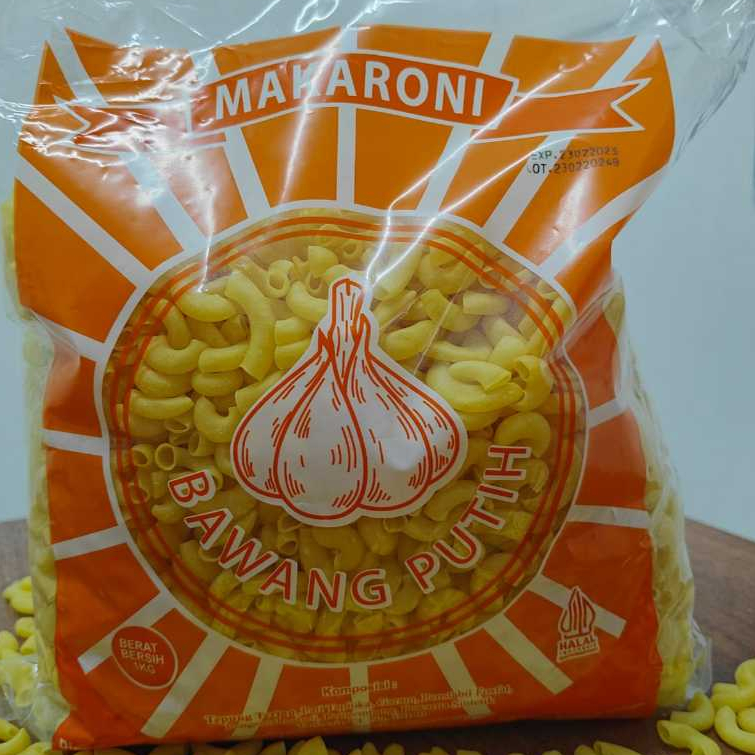

Makaroni Mentah Cap Bawang Putih MEKAR Kualitas Super