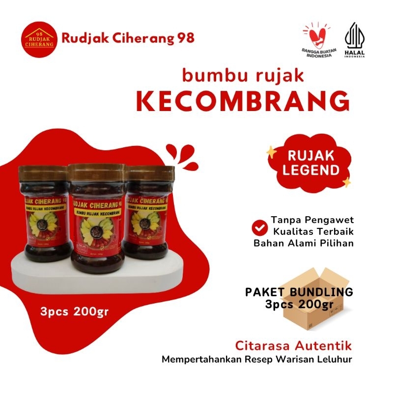 

RUDJAK CIHERANG 98 - BUNDLING 3PCS Bumbu Rujak Kecombrang (200gr)