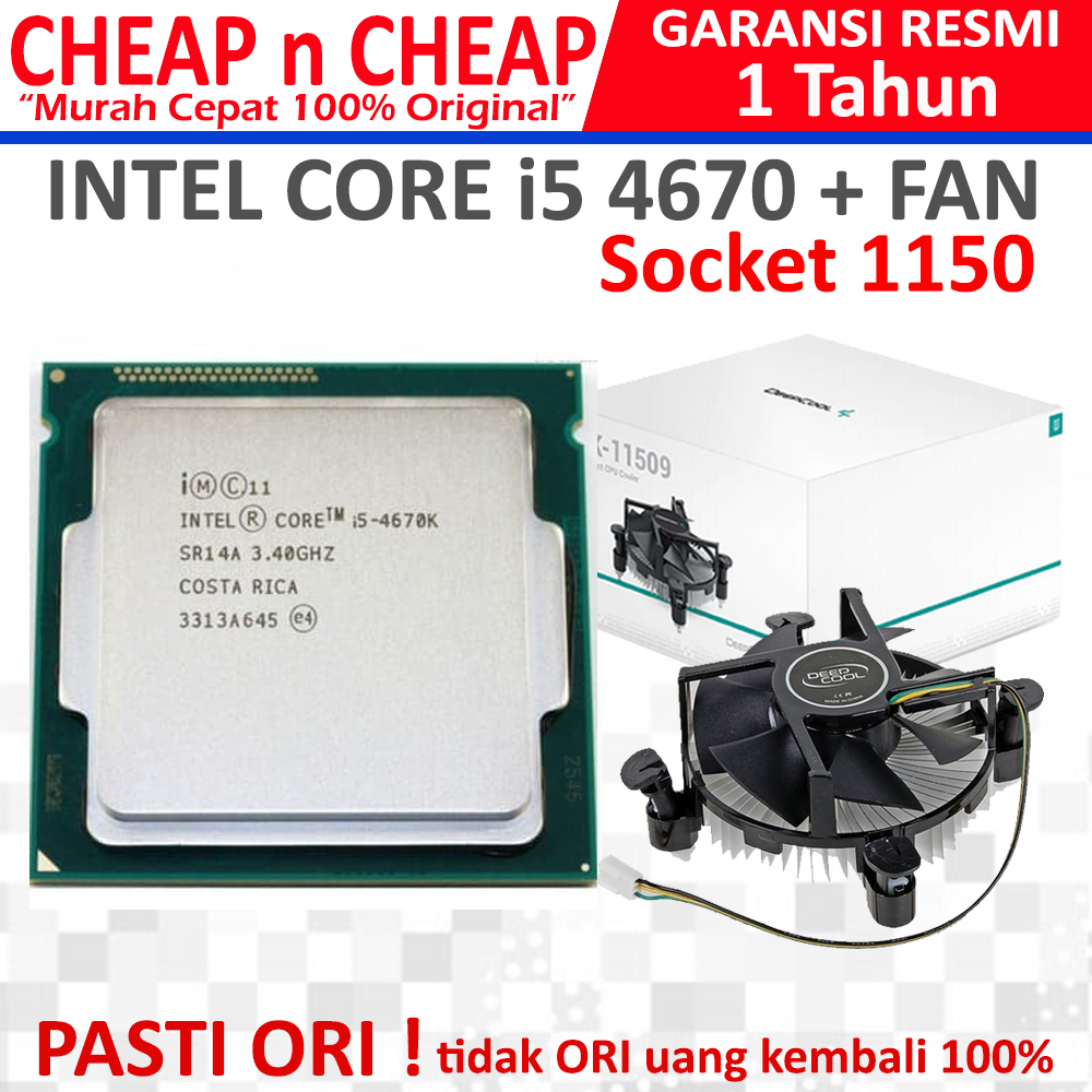 Intel Core i5 4670 Tray + Fan - Intel LGA 1150 H81