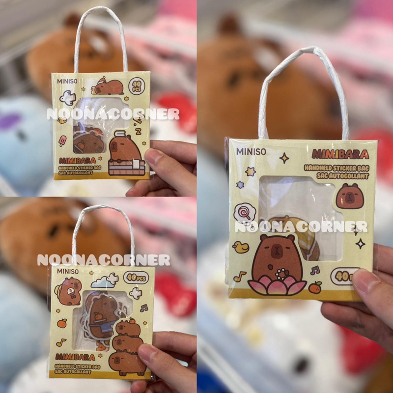 

Miniso x Mimibara ‼️ Handled Stickers Bag Capybara (40 pcs) Capibara Collections