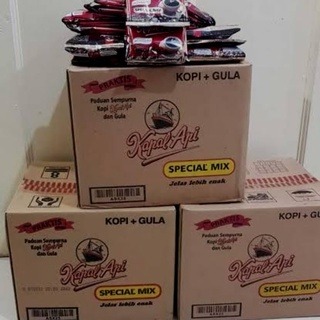 

KOPI BUBUK HITAM KAPAL API MIX KOPI + GULA DUS ISI 12 RENCENG 120 SACHET