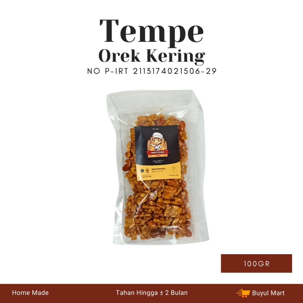 

Kering Tempe Orek Kacang 100 gram Original Buyul Mart