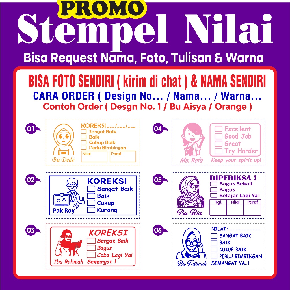 

Pasti Bisaa Stempel Nilai Guru Penilaian Koreksi Checked Reward