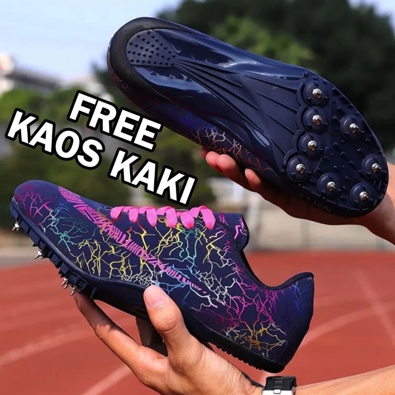 Paket Ekslusif sepatu lintasan spike atletik sprint dan lompat gawang import