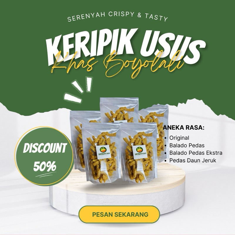 

Serenyah Keripik Usus Gurih Nikmat Crispy Rasa Original 500gr (Bisa COD)