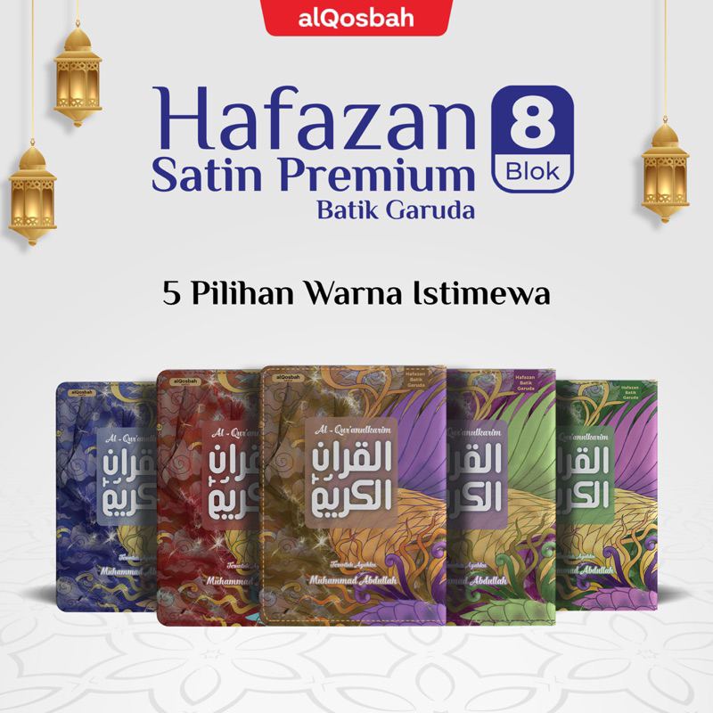 AlQuran Jaket Custom Nama Batik Garuda Hafazan Perkata dan Perkata Latin Ukuran A5