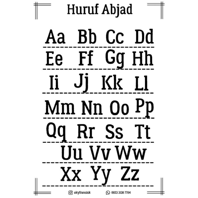 poster huruf abjad