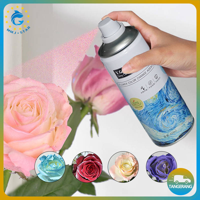 

450ML Cat Semprot Bunga/Semprotan Bunga Kering/Floral Color Spray Cepat Kering