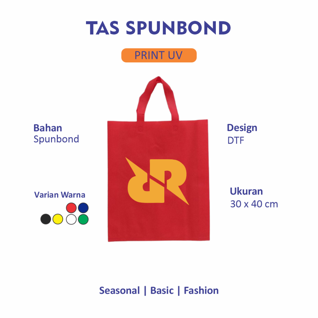 

Tote Bag/Tas Spundbond Custom 30x40 cm DTF A4 1 Sisi